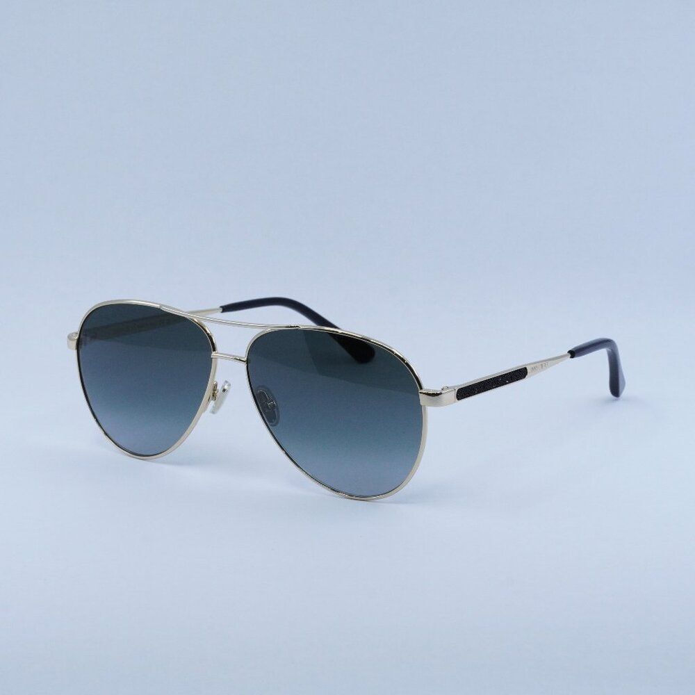 Jimmy Choo JIMENA/S 02M2 9O Sunglasses Gold/Black Aviator Frame, Grey Lenses